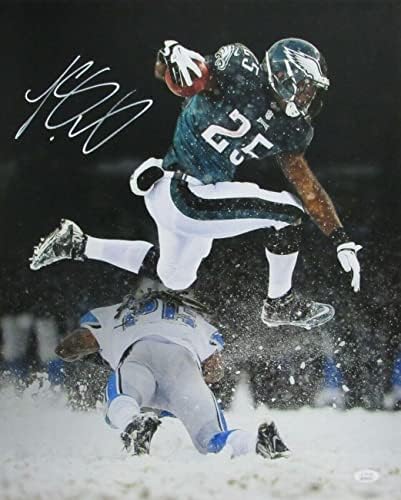 Лесин Маккой Филаделфия Игълс, Снимка с автограф 16x20, JSA 159831 - Снимки NFL с автограф