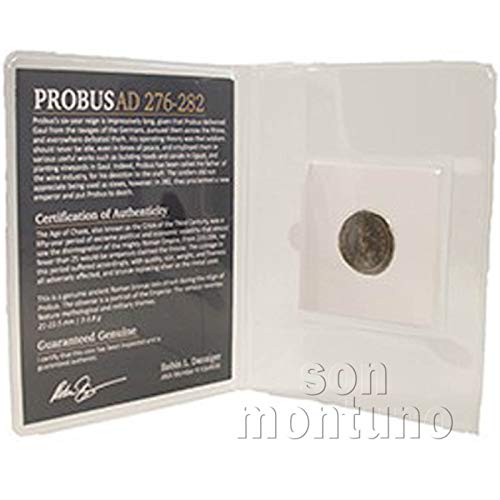 ПРОБУС - Древнеримская бронзова монета в папката със сертификат за автентичност 276-282 г. хр.
