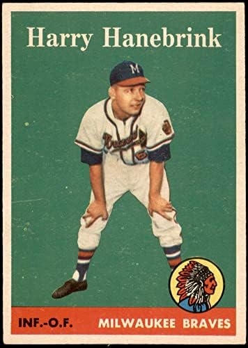 1958 Topps # 454 Хари Хейнбринк Милуоки Брейвз (Бейзболна картичка), БИВШ играч на + Брейвз
