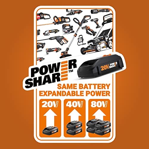 WORX WG261 20V Power Share 22 Безжична Машинка за жив плет (акумулаторна батерия и зарядно устройство в комплекта)