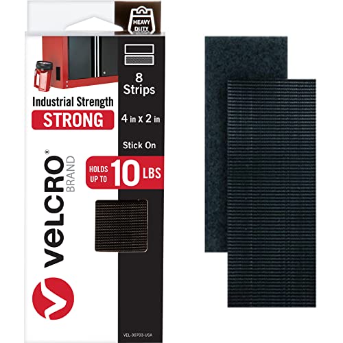 Сверхпрочная лентата марка ВЕЛКРО | Ролка с дължина 16 метра, черна (VEL-30838-САЩ) и заредете крепежни елементи