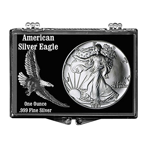 1987 Сребърен Орел С Притежателя на Black Eagle Snaplock и за 1 долар, Диамант, Без Циркулация на