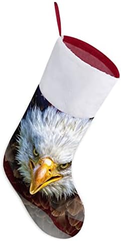 Белоглав Орел е на Знамето на САЩ, Червени Коледни Празници Чорапи, Украса за Дома, Коледна Елха, Висящи Чорапи