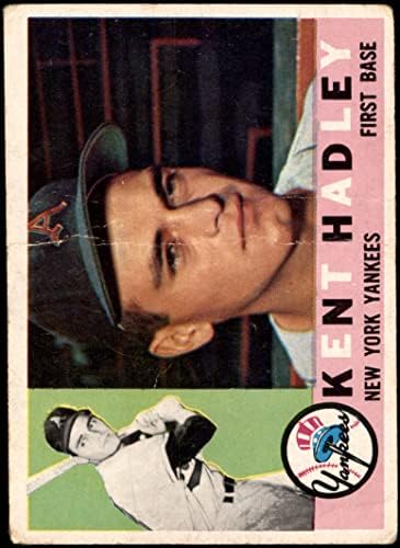 1960 Topps # 102 Кент Хэдли Ню Йорк Янкис (Бейзболна карта) Карта Дина 1.5 - ЧЕСТНО Янкис