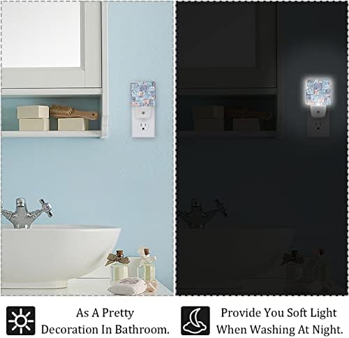 2 Комплекта Вставляемого нощни лампи, led нощна светлина Объркване на Прежди, сензор от здрач до Зори за Детска