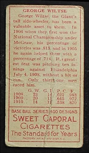 1911 T205 и ДВАМАТА се Измъкне Уилтсе Ню Йорк Джайентс (Бейзболна картичка) (Виждат двете уши) ЛОШ Джайентс