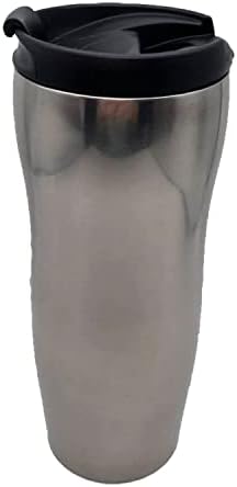 Вакуум Термос Старбъкс Lucy Curvy с Хромирано Чаша От Неръждаема Стомана с 12 унции - Сребърен