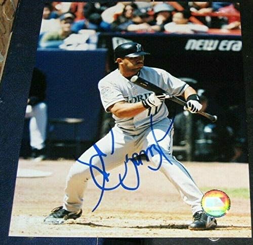 Алекс Гонзалес Флорида Марлинс ПОДПИСА Снимка С АВТОГРАФ на Файл 8x10 Бейзбол Маями - Снимки на MLB с Автограф