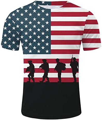 RUIRUILICO/ Мъжки Патриотични Фланелки с Флага на Америка на 4 юли 2023, Летни Блузи с Къси ръкави и Шарките