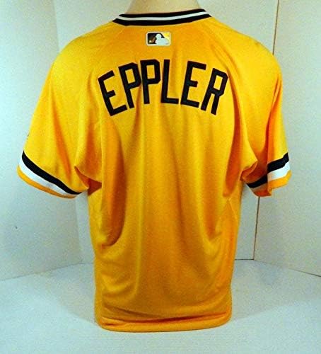 2017 Pittsburgh Pirates Тайлър Эпплер Освободен жълта риза 1979 TBTC 587 - Използваните В играта Тениски MLB