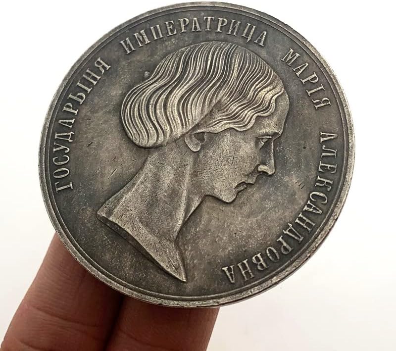 Руски Момиче 51 мм Месинг, Старо Сребро Мемориал Медал на Детска Монета Занаят Мед Сребърна Възпоменателна Монета