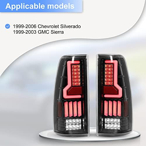 ROXX Напълно led задни светлини в събирането, съвместими с 1999-2006 Chevy Silverado 1500 2500/01-06 Silverado