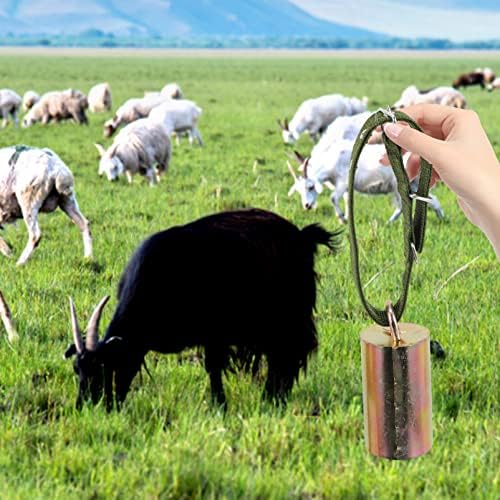 Veemoon крава крава Бел Бел 1 комплект звънци на кози и яка крава, кон, овца на паша метални звънчета Пат анти-изгубен