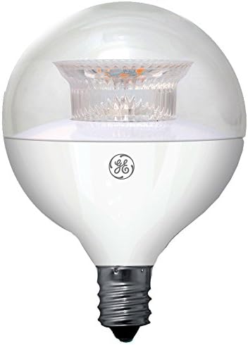 Декоративна лампа на GE Lighting 37922 LED G25 с цокъл под формата на Канделябра, 5 W, 1 Опаковка, Прозрачно,