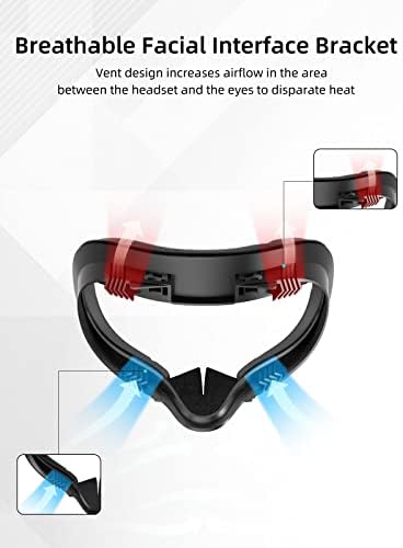 Комплекти от пет части с VR-интерфейс за лице и подобрен дизайн на Луксозни каишка, съвместим с Quest 2