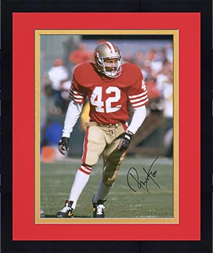 Поставена в рамка снимка на Рони Lotta Сан Франциско 49ерс с автограф 16 x 20 На червения килим - Снимки NFL