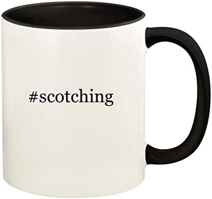Подарък дрънкулки scotching - Хэштег 11 грама, Керамични Цветна Дръжка и Вътрешната част на Кафе Чаши, Черна