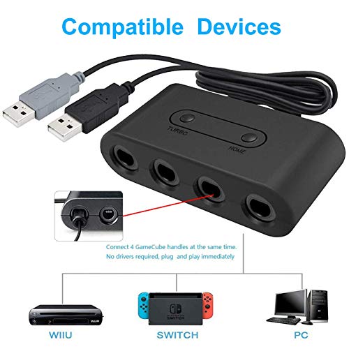 Адаптер за контролера на Wii U Gamecube, адаптер за Gamecube контролер NGC за Wii U на Nintendo Switch и PC
