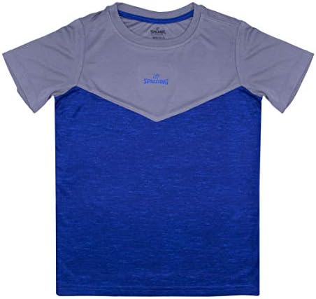 Спортна тениска Spalding Boys с Мрежесто Графичен лого Performance Crewneck Gym T-Shirt Top