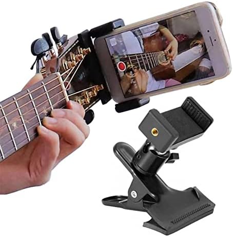 Държач за мобилен телефон, Държач за бас-китара, Скоба за директно излъчване за смартфони със завъртане на 360