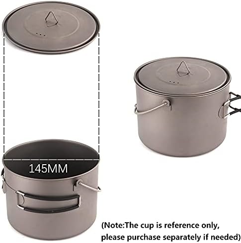 Универсална Титановая Капак за чаши, Капак за Чаши, Титановая Капак за Походного на саксията (80 mm / 3,15 инча)