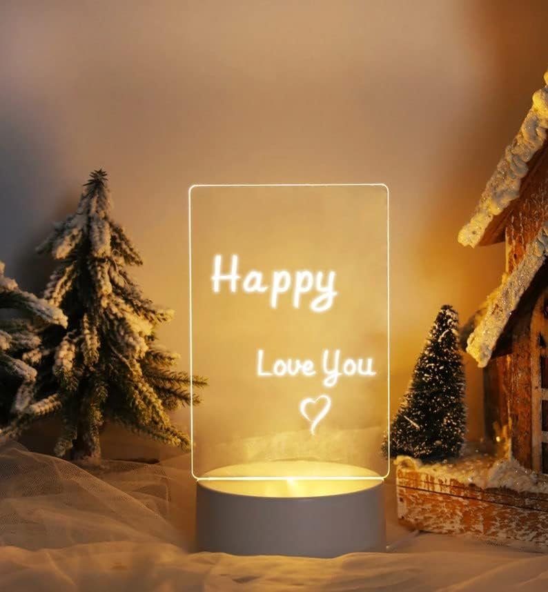 gors Творчески led нощна светлина USB-дъска за Бележки, Празничен лампа с дръжка, Подаръци за Деца, Украса за Св. Валентин, нощна светлина (3 цвята, напречен)