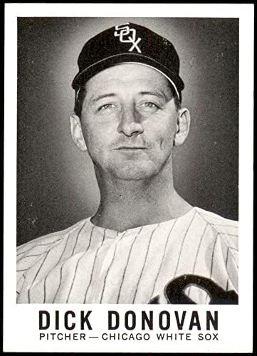 1960 Лист № 72 ГСМ Дик Донован Чикаго Уайт Сокс (Бейзболна картичка) (Малък портрет) NM + Уайт Сокс