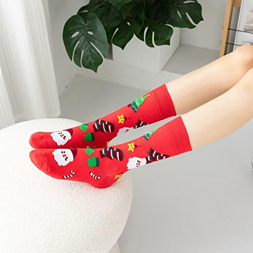 Коледен подарък за Коледа принтом, Средни Чорапи За мъже И Жени, Топли И Плътни Есенни Компресия Чорапи