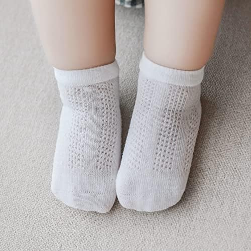 VWU Детски Чорапи Памучни Ботильоны С Дишаща Мрежа от Тънки Летни Чорапи за Малки Момичета и Момчета от 0 до