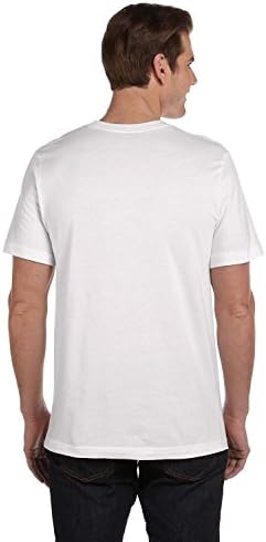 Тениска от холщового Джърси Bella + с къс ръкав и джобове (3021), Бяла, XL